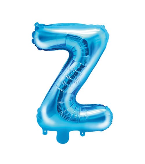 Folienballon Buchstabe "Z" - blau - 35 cm