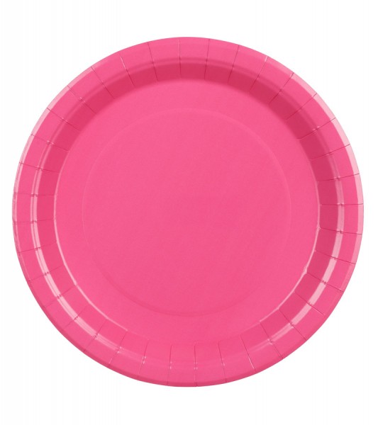 Pappteller - pink - 6 Stück