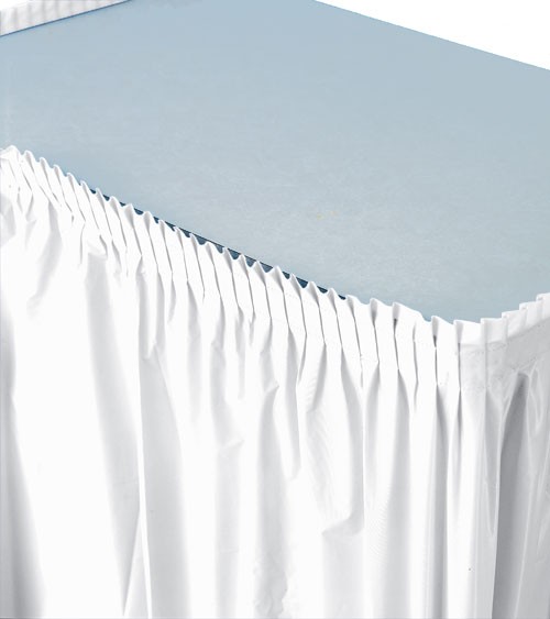 Tischverkleidung - weiß - 4,26 m