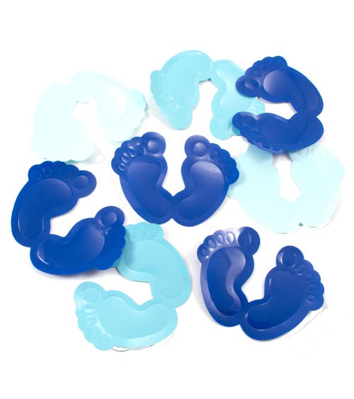 XL-Konfetti "Babyfüßchen" - blau - 14g