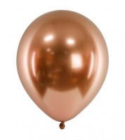 Glossy-Ballons - kupferrot - 10 Stück