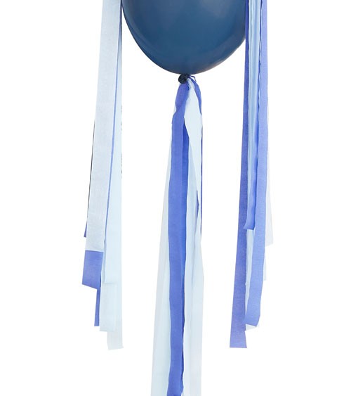 Kreppband-Set für Ballons - blau, hellblau - 15 m