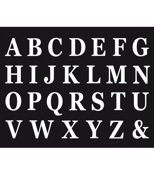 Sticker-Set "Alphabet" - weiß - 13,5 cm - 48-teilig