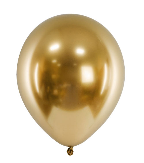 100 Bio Luftballons metallic gold Luftballon Ballons Qualität aus Europa Deko 