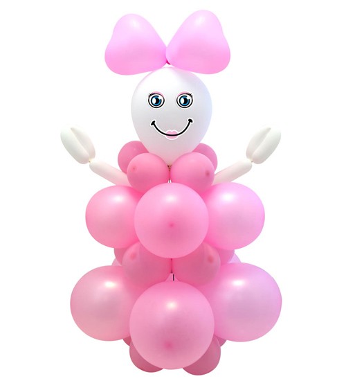 DIY-Ballon-Kit "Baby Girl" - 65 cm