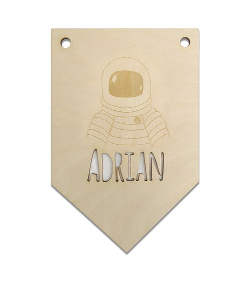 Dein Deko-Schild "Astronaut" mit Wunschname - 17 x 26 cm