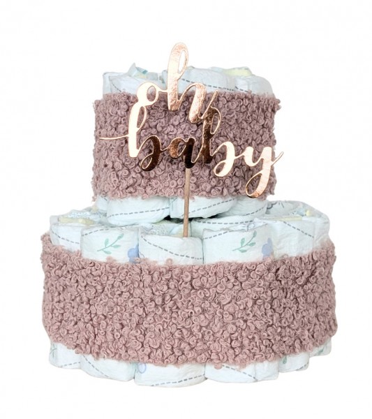 Windeltorte "Oh Baby" - rosé