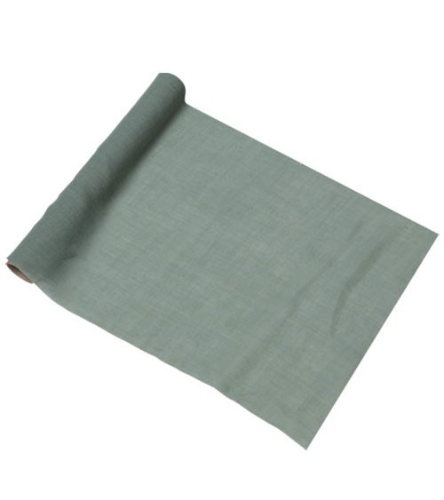 Tischläufer aus Baumwolle - graugrün - 28 cm x 5 m