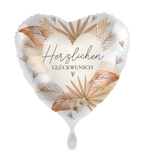 Herz-Folienballon "Boho Congrats" - 43 cm