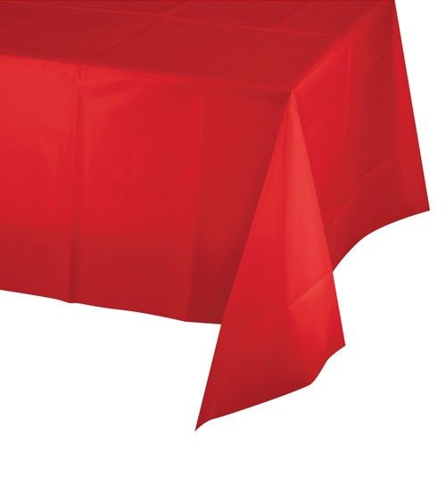 Rote Tischdecke