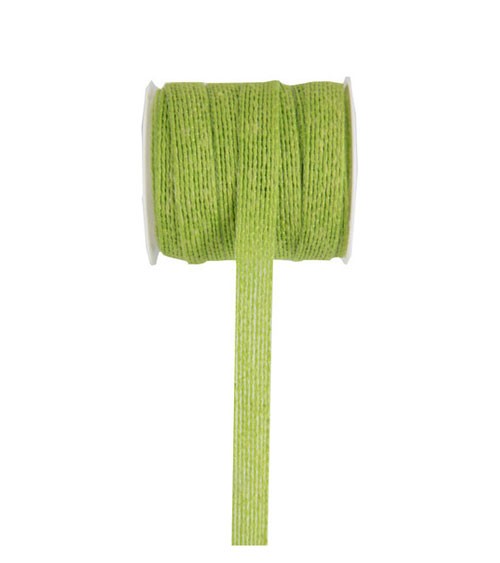 Baumwollband - grün - 10 mm x 5 m