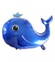 Supershape-Folienballon "Kleiner Wal" - 69 x 60 cm