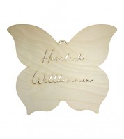 Deine Hängedekoration "Schmetterling" aus Holz - Wunschtext