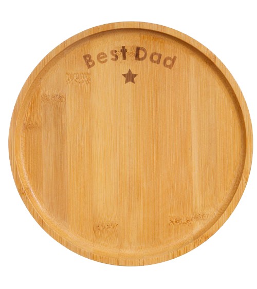 Bambus-Teller "Best Dad"