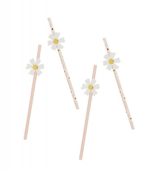 Papiertrinkhalme "Daisy" - 16 Stück
