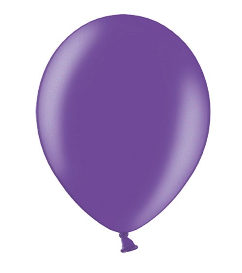 Metallic-Luftballons - lila - 10 Stück