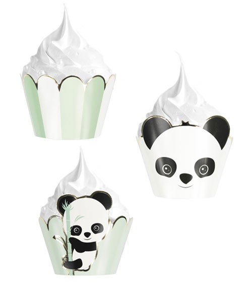 Cupcake-Wrapper "Panda" - 6-teilig