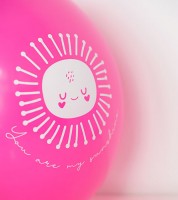 Luftballons "Little sunshine" - pink - 10 Stück