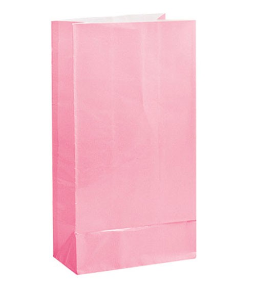 12 Papiertüten - rosa