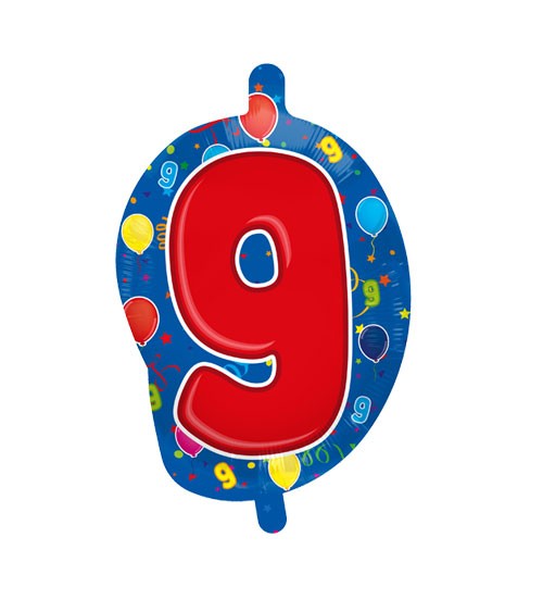 Zahlen-Folienballon "9" - 56 cm