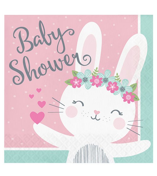 Servietten "Häschen" - Baby Shower - 16 Stück