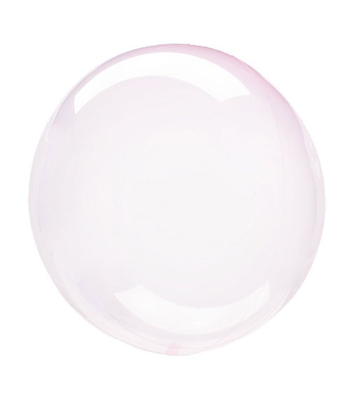 Kugel-Folienballon "Clearz Crystal" - rosa - 45-56 cm