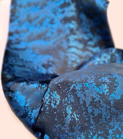 Samt-Tischläufer "Velvet Heaven" - dunkelblau - 28 cm x 3 m