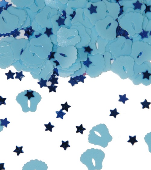 Streukonfetti "Babyfüßchen - pastellblau" - 14 g