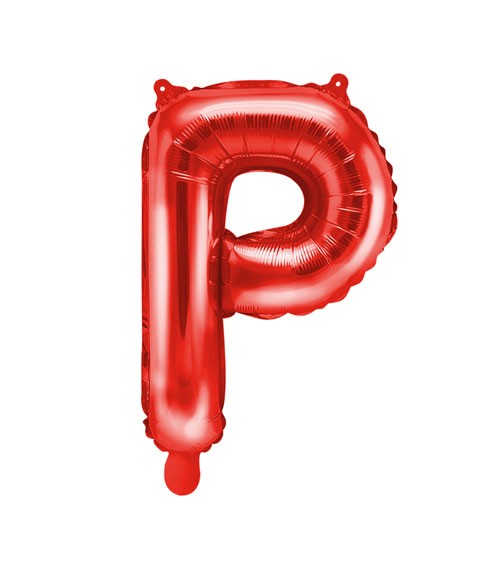 Folienballon Buchstabe "P" - rot - 35 cm