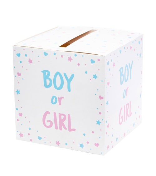 Gender Reveal Kartenbox - 20 x 20 cm