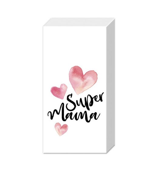 Papiertaschentücher "Super Mama" - 10 Stück