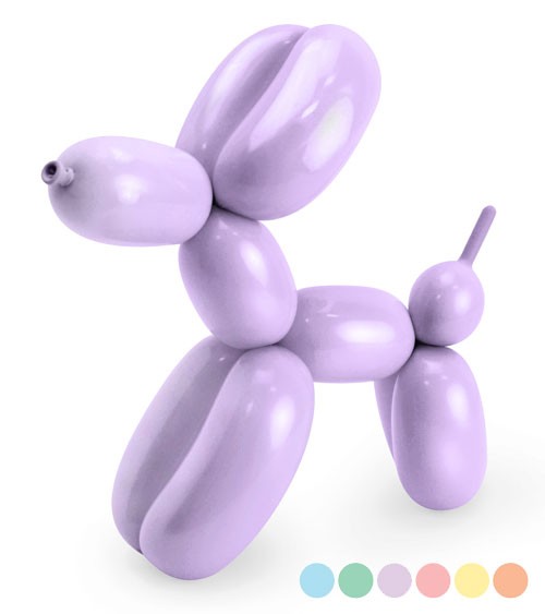 Modellier-Ballon-Set mit Pumpe - Farbmix Pastell - 30-teilig